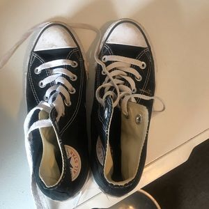 Black high top converse